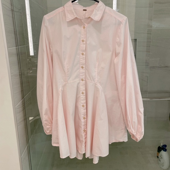 Free People Dresses & Skirts - Free People pink shirt dress